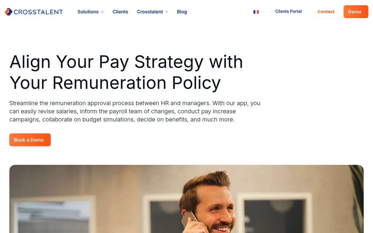 Apercu du site Crosstalent – Remuneration Management